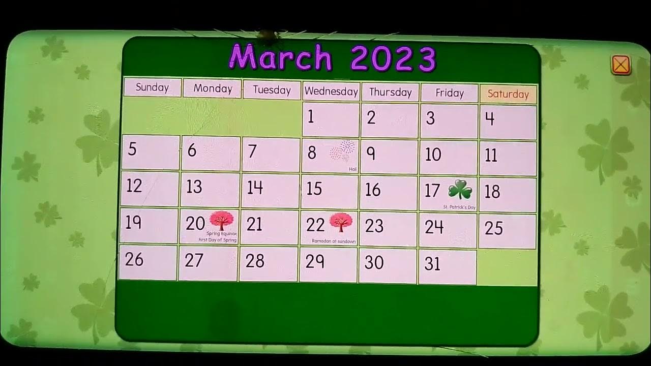 Starfall: The "March 21, 2023" Calender - YouTube