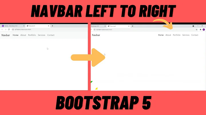 Bootstrap 5 : How to align navbar item to the right on bootstrap 5 | bootstrap5 navbar not working