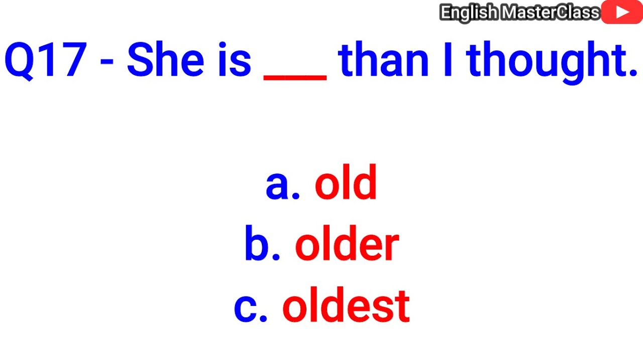 Тест по английской грамматике: Сравнительная и превосходная степени, часть 2 | Мастер-класс по ан...