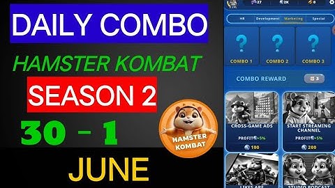 HAMSTER KOMBAT GAMEDEV DAILY COMBO | HAMSTER KOMBAT DAILY COMBO | 30-31 JUNE HAMSTER DAILY COMBO