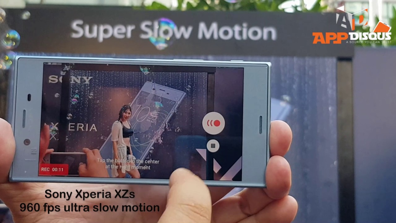 Sony Xperia XZs 960 fps slowmotion demo YouTube