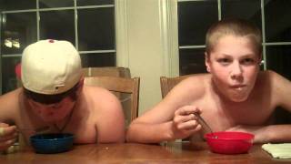 ethan and stevie eat cereal