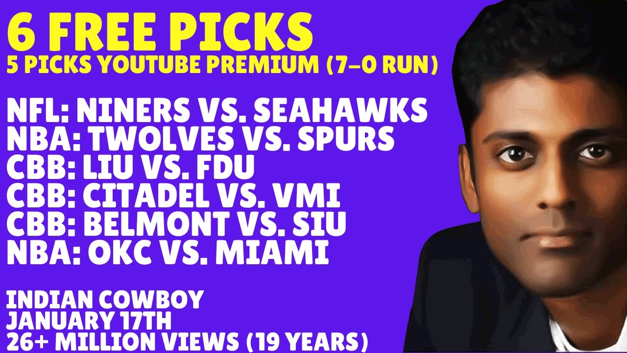 Saturday NFL Football Picks Predictions & Best Bets 01/16/2026 Indian Cowboy Picks Predictions Bets