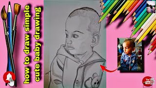 how to draw a baby boy potrait drawing with sketch pencil| #pencil #sketch #sheds|@DebayanDeyart