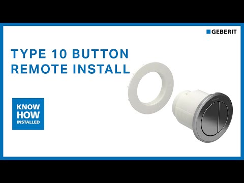 Geberit type 10 round remote flush button - wall installation