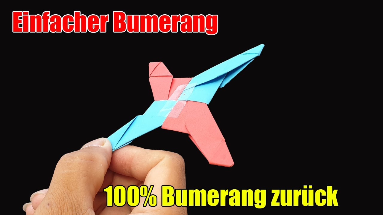Boomerang aus Papier basteln! Bumerang falten, Beste Origami Einfacher  Bumerang - YouTube