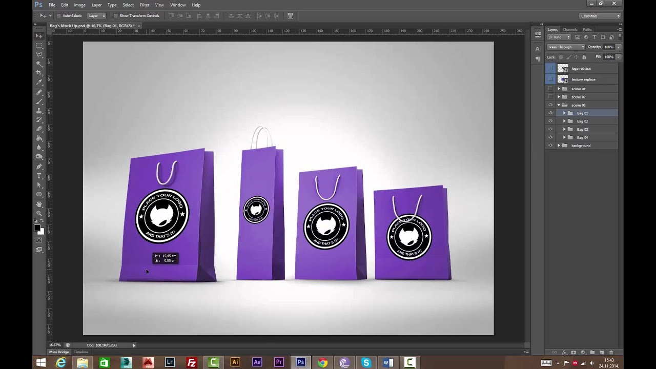 Download Bags MockUp Tutorial - YouTube