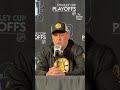 Boston Bruins coach Marco Sturm on why they are keeping the same line-up for Game 2