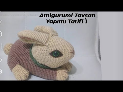 Amigurumi Oturan Tavşan Yapımı Tarifi, 1.Bölüm ( Ayaklar ve Gövde Yapımı)
