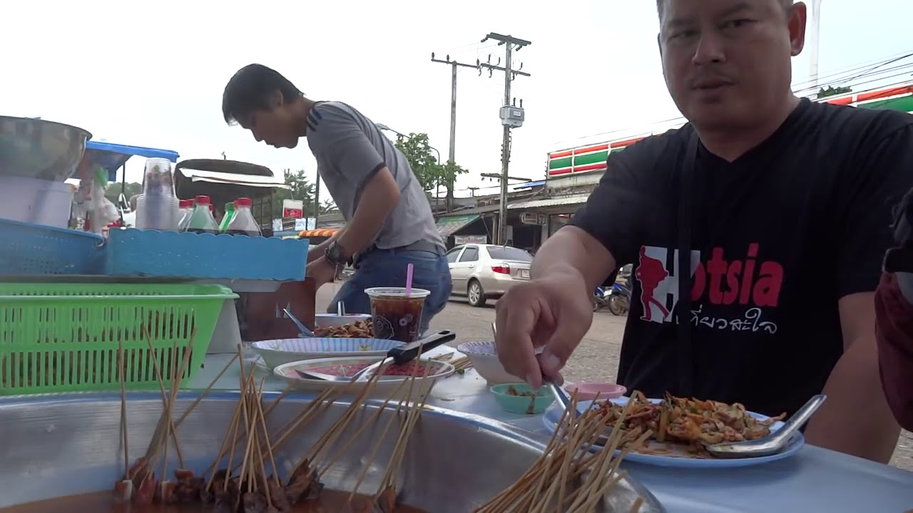 หมูจุ่มพม่าในสังขละบุรี sangkhlaburi street food