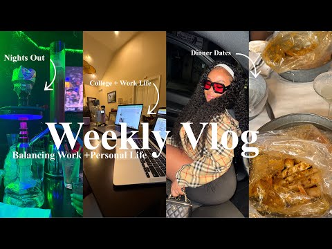 WEEKLY VLOG NO AESTHETIC JUST ME BALANCING COLLEGE WORK LIFE ITSELF