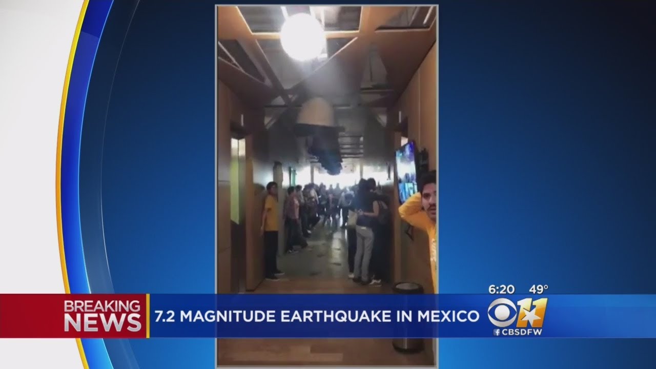Magnitude 7.2 Earthquake Slams South, Central Mexico