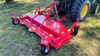 HEAVY DUTY FINISH MOWER? 8’ WIDE, 5 BLADES, SOLID RUBBER TIRES