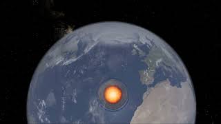 Asteroid Explodes & Crashes Into Earth (Universe Sandbox Fullscreen)