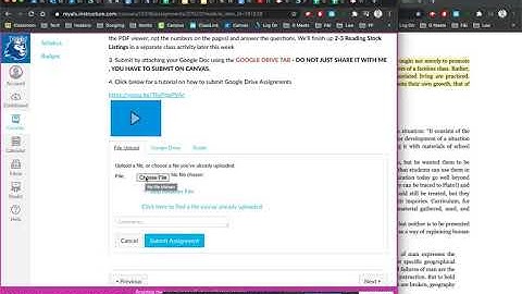 How to Submit Google Assignments on Canvas