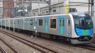 西武鉄道　40000系 02編成＆　東京メトロ 日比谷線 13000系 30編成　中目黒駅