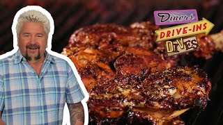 Guy Fieri Eats Jamaican Jerk Chicken | Diners, Drive-ins and Dives with Guy Fieri | Food Network