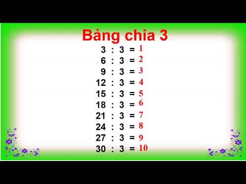 Ngày 01/04/2020 môn Toán bài Bảng chia 3
