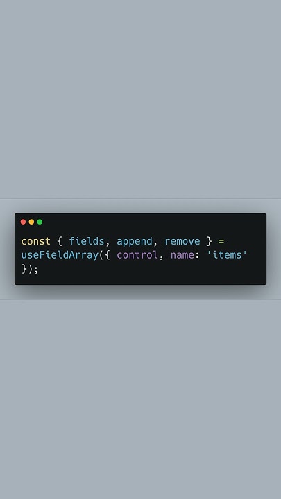 Master React Form Arrays with TanStack #ReactJS - YouTube