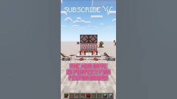 Use the XOR GATE to setup an easy PISTON DOOR! | Redstone with PsiVolt #minecraft #redstone