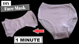 1 MINUTE DIY Face Mask From Underwear | NO SEW | 3 Different Styles