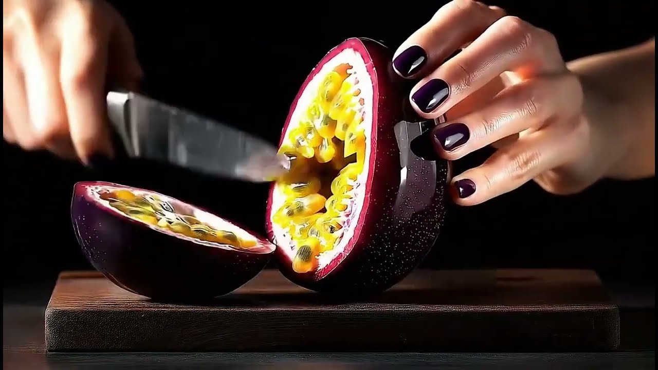 How to Make Glass Fruit Cutting Video | AI ASMR Cutting Fruits with a Knife | ASMR Cutting Mushroom