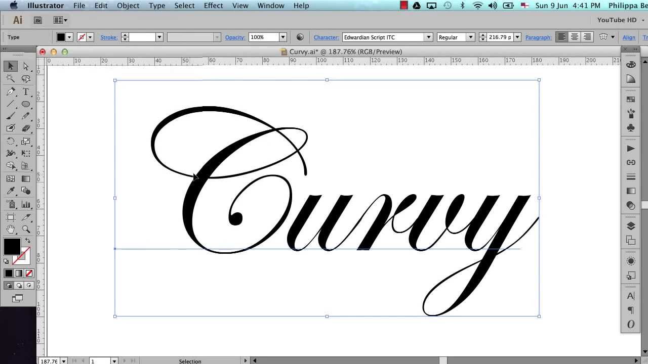 Using the Width Tool in Illustrator to create letters - YouTube
