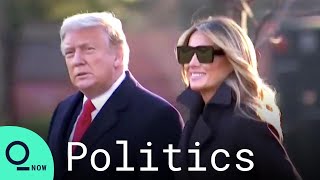 President donald trump and first lady melania departed the white house
on wednesday, december 23, en route to joint base andrews where they
boarded air force...