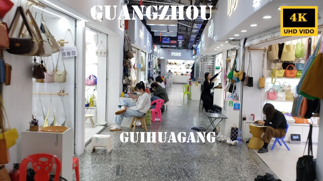 [4k]WALK Guihuagang Goes to Guangzhou Bag Market 광저우 가방시장 꾸이화강을 가다