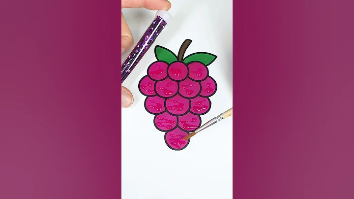 ✨🍇✨#glitter #glitterart #colorfulcreativekids #fruit #grape #purple #color