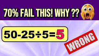 😱70% of U.S. High School Seniors Failed THIS Simple Math Test!