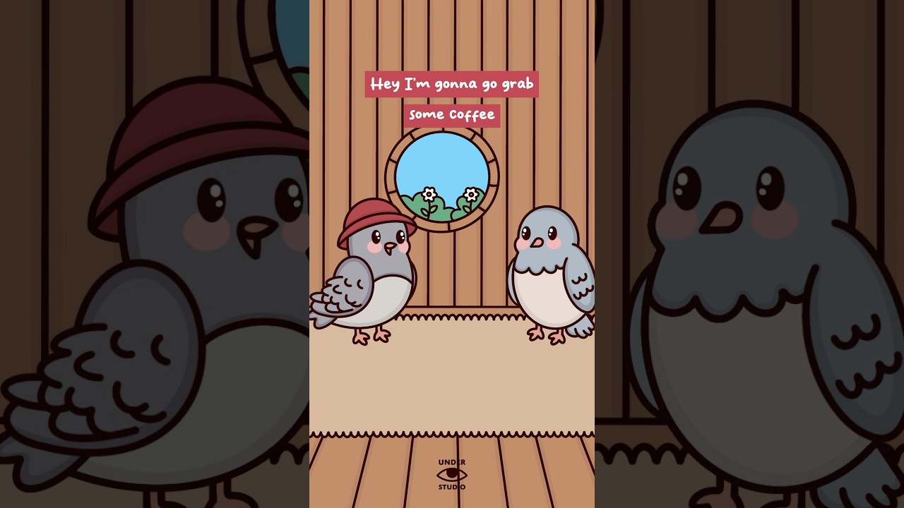 The Coffee Run ☕️ Birdie Relationship | Relatable Animation Meme | Original Audio: @rezaandpuja