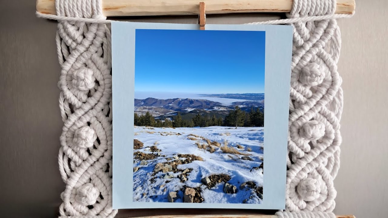 DIY Macrame Photo frame 📸 | Tutorial