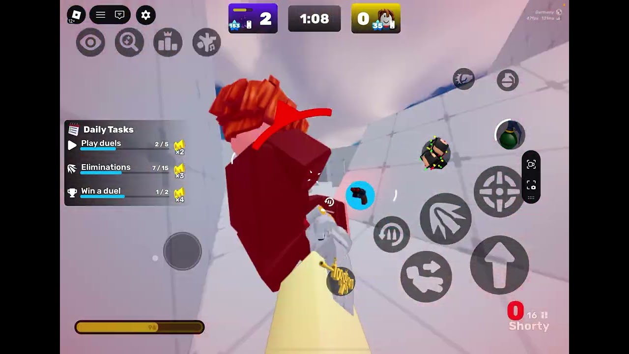 1v1 with only skin weapons in Roblox rivals 