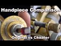 Handpiece Comparison - J Type vs Cheater Type - Sterling Sri Lankan Faceting Machine