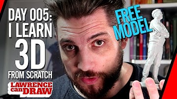 I Learn 3D modeling - Video Diary Day 005 [Free Model] 🆓
