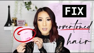 FIX OVER TONED HAIR-  a Licensed Hairstylist- Do this at HOME!! Fix DAMAGED hair!!