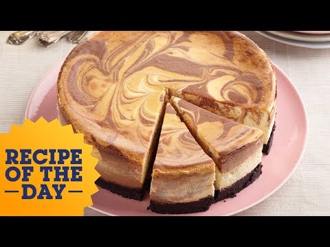 recipe-of-the-day:-chocolate-butterscotch-swirl-cheesecake-|-food-network