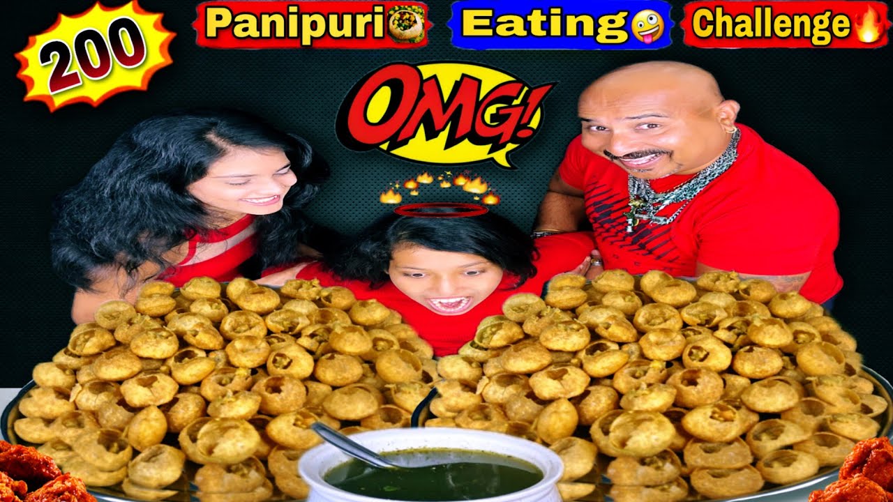 100 Pani Puri Eating Challenge With Nandini & Janvi | Ulhas Kamathe | Chicken Leg Piece