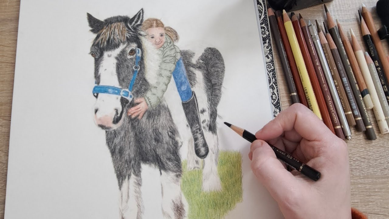 Final layers on this portrait. Adding details. Drawn with coloured pencils 