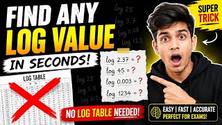 Find ANY Log Value in Seconds | No Log Table Needed! 🔥