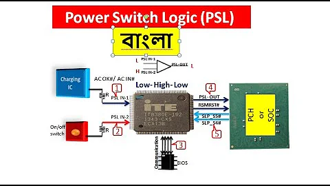 Power Switch Logic (PSL) of laptop motherboard in bangla