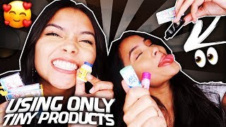 Using Only TINY Products For A Day! | MontoyaTwinz