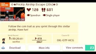 Prickly Airship Escape - SMM2