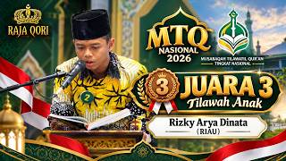 JUARA 3 || TILAWAH ANAK PUTRA || RIZKY ARYA DINATA (RIAU) MTQ NASIONAL 2026