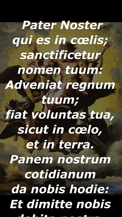 Pater Noster / Our Father in Latin #catholicprayer #catholic #prayer #ourfather #paternoster #latin