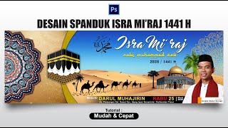 Desain Spanduk Isra Mi'raj 1441H 2020 dengan Photoshop - Banner Design