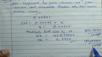 Class 9 - Exercise 1.3 - Q 4 | Express 0.99999 in the form