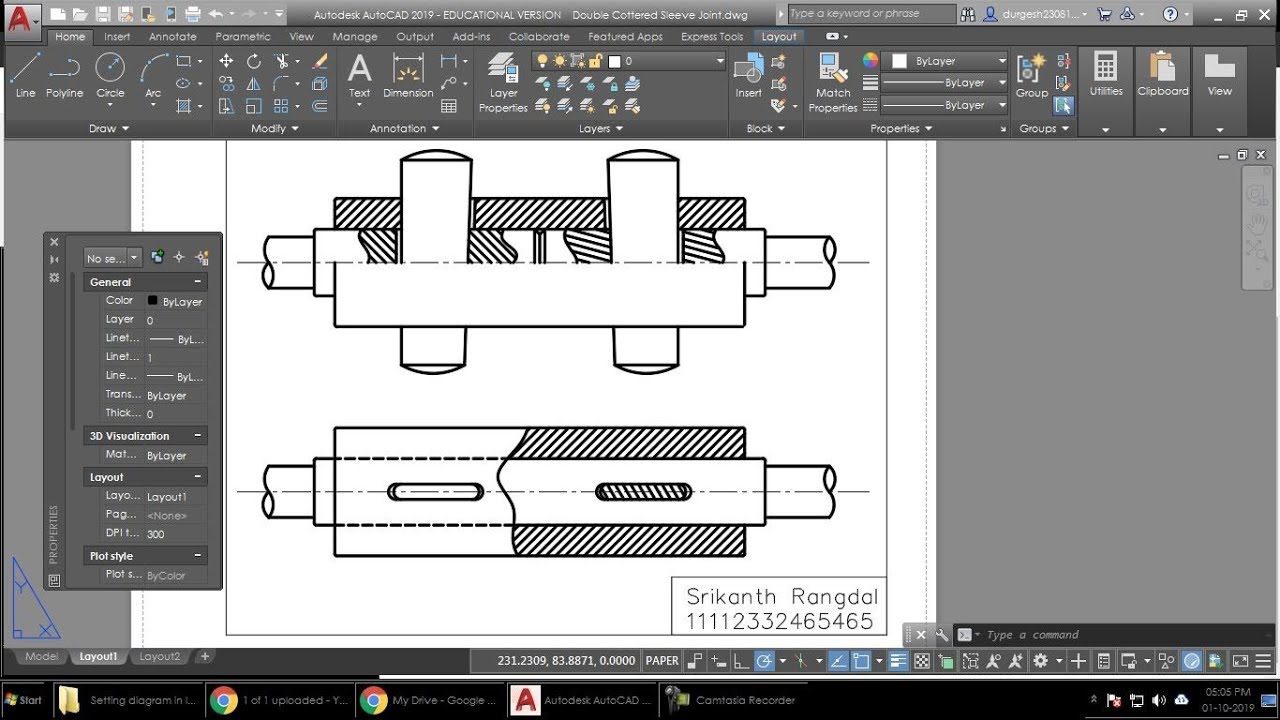 How to Set Diagrams in layout space for printing. - YouTube