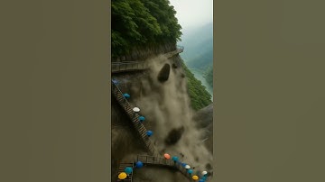 Shocking Cliff Collapse Caught on Camera! Rocks Crash Down Without Warning